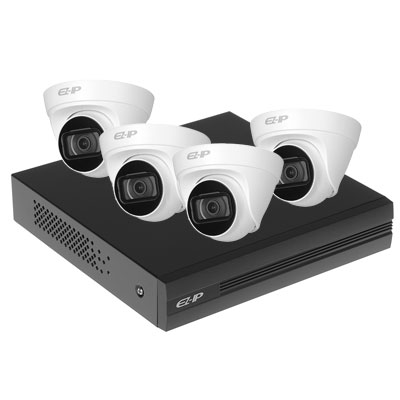 Bộ Kit EZ-IP 2MP T1B20P - Đầu ghi và 4 camera DOME