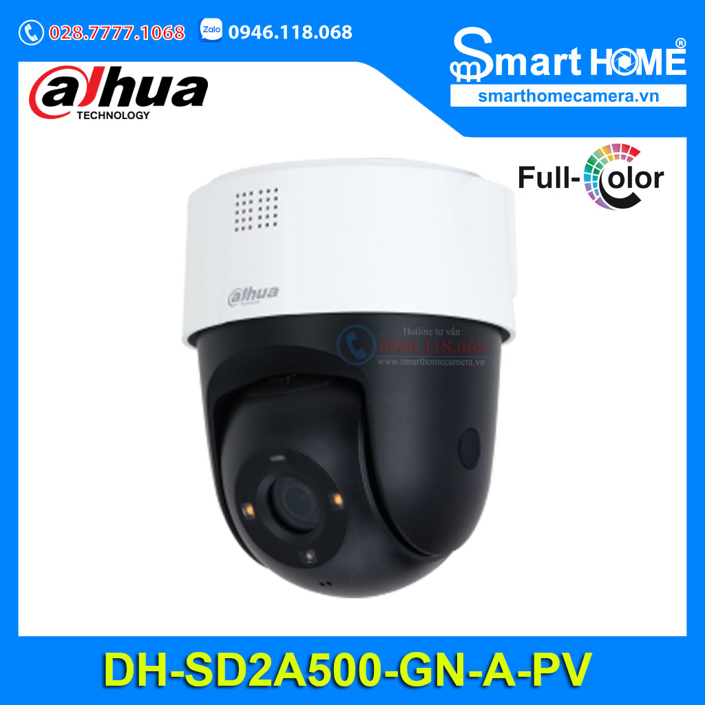 Camera Dahua DH-SD2A500-GN-A-PV - CAMERA IP PTZ MINI INDOOR 5.0MPX H265