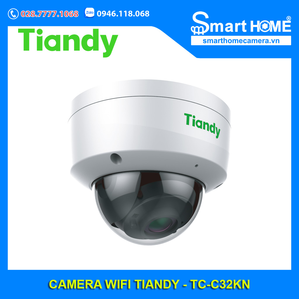 Camera Tiandy TC-C32KN - Camera IP Wifi Dome Tiandy 2.0Mp H265