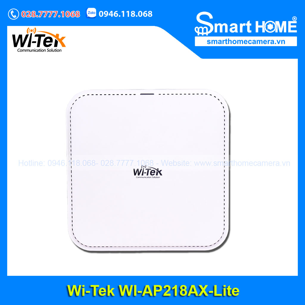 Access Point Wi-Tek WI-AP218AX-Lite - AX1800 ốp trần tích hợp quản lý qua cloud
