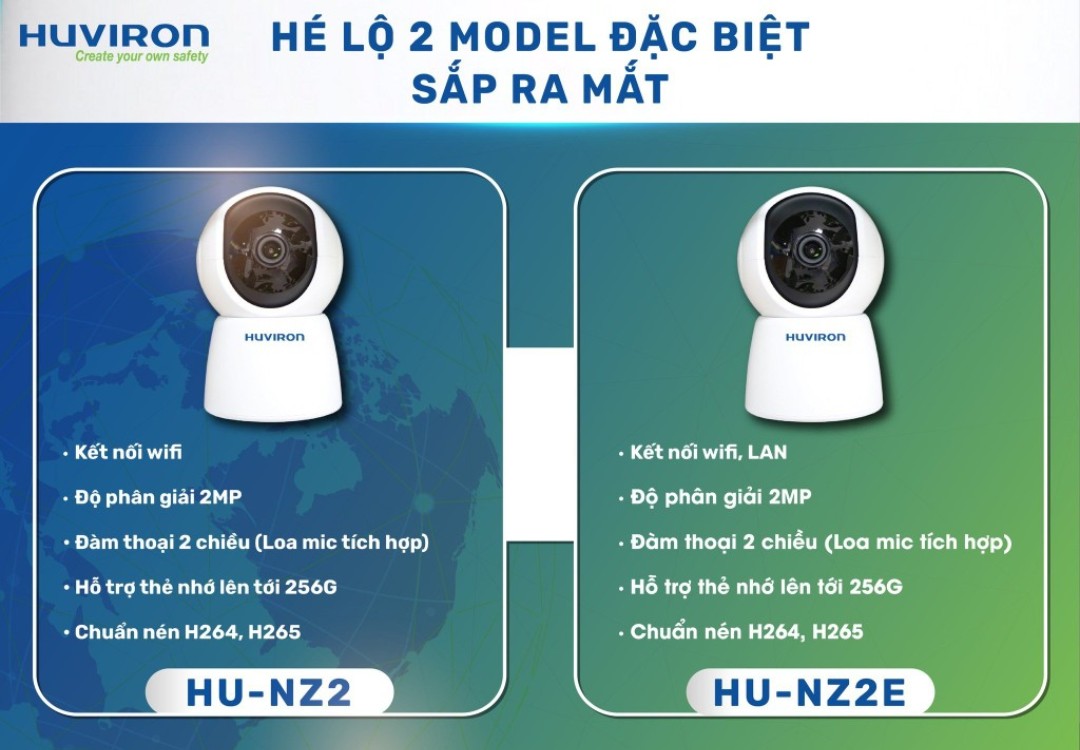 Giới thiệu Camera Wifi Huviron HU-NZ2E có lan và HU-NZ2 không lan