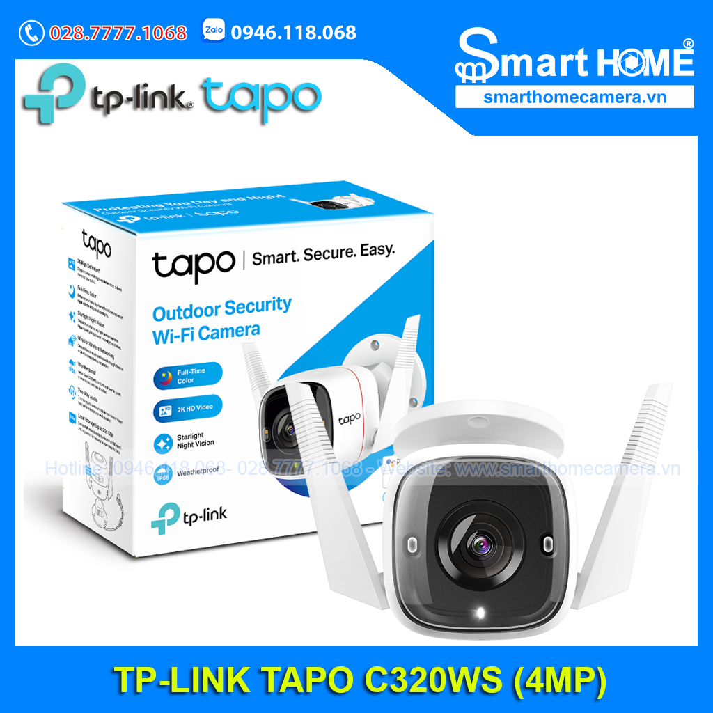 Camera Wifi Ngoài Trời TP-Link Tapo C320WS 2K 4.0MP QHD