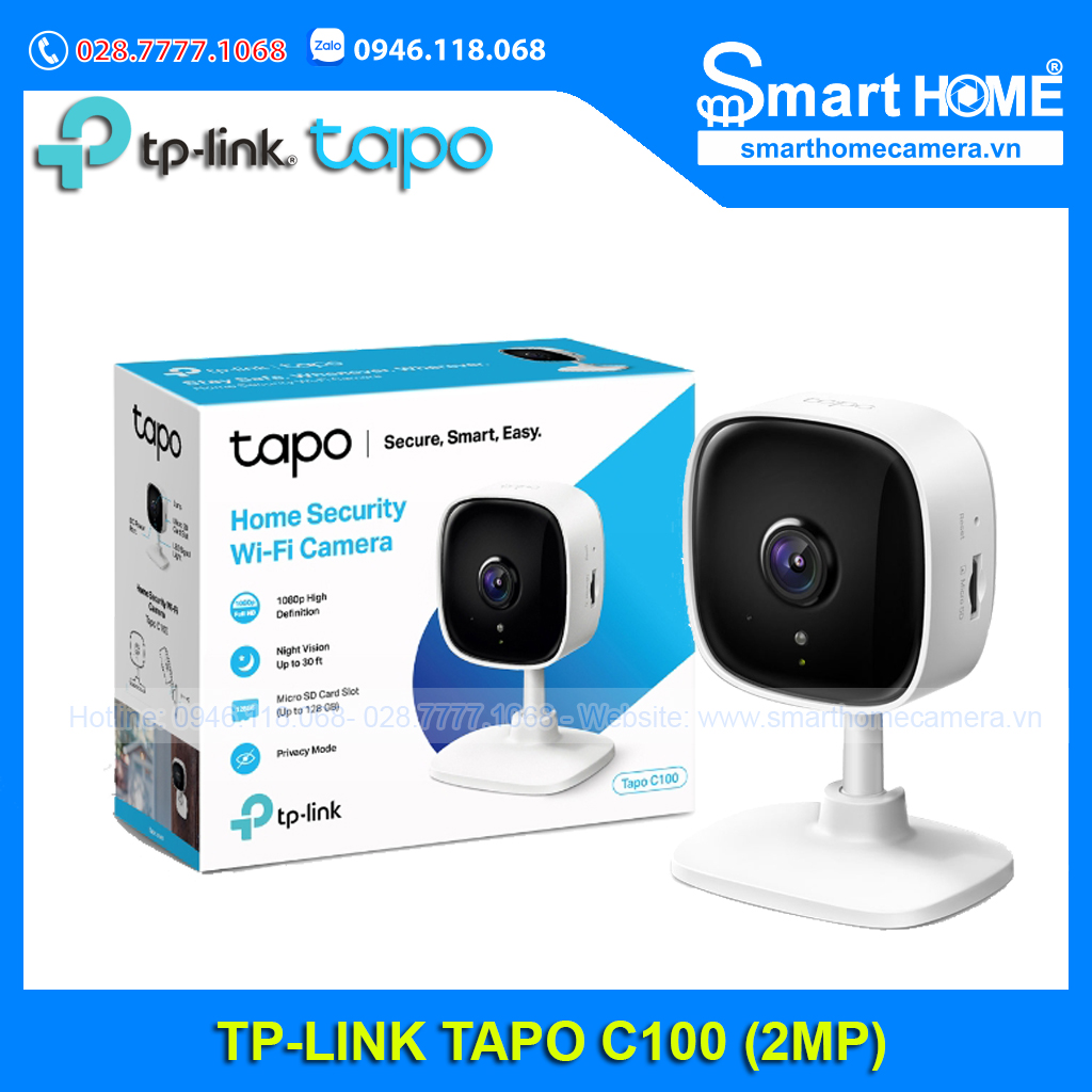 Camera Wifi Trong Nhà TP-Link Tapo C100 V2 2.0MP 1080P FullHD