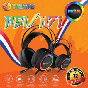 Tai nghe gaming MIXIE H51 - Âm thanh 5.1 - bảo hành 12 tháng.